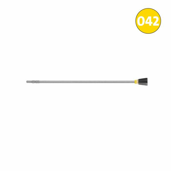 Flat jet nozzle M20042 with lance 500 MM stainless steel + pinch nipple D12