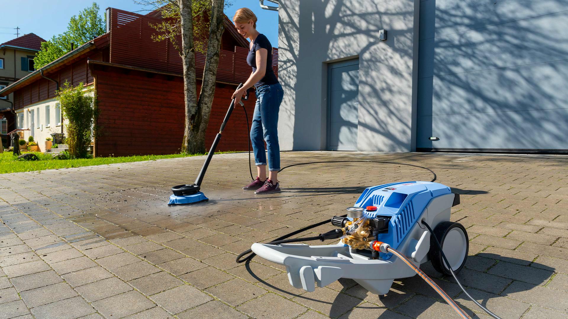 klinkers reinigen met hogedrukreiniger