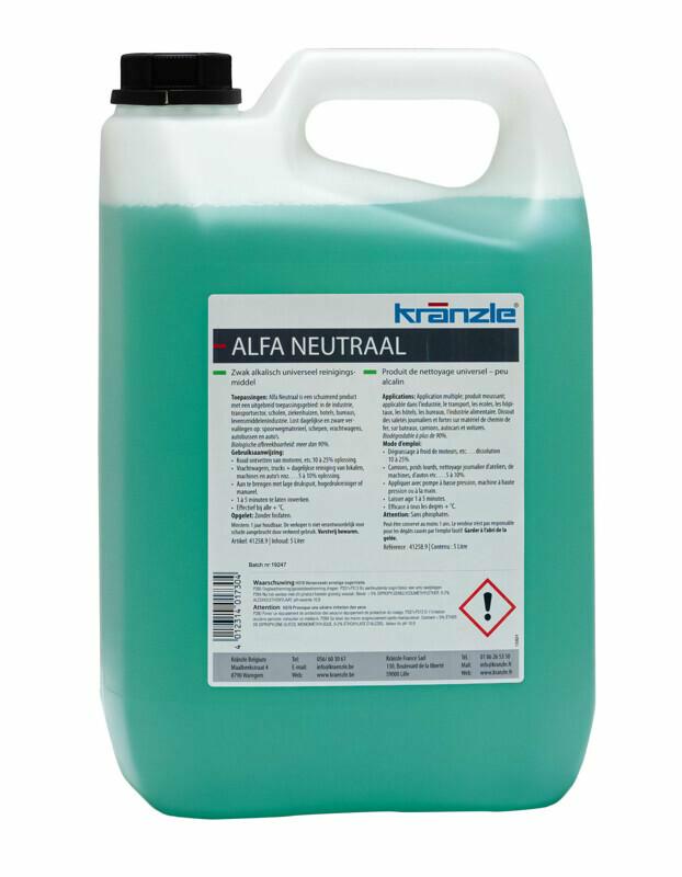 Reinigingsproduct Alfa Neutraal - 5L - Produit de nettoyage Alfa Neutral - 5L